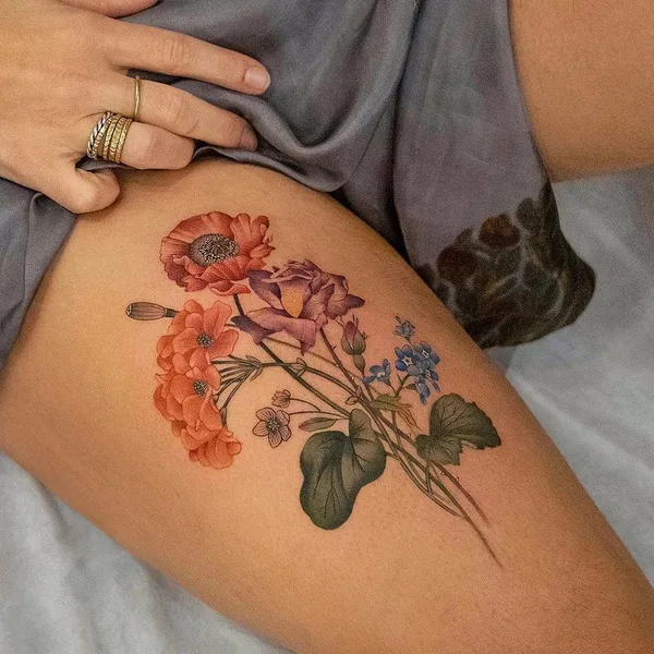 Watercolor tattoo by Qiqi in Beijing