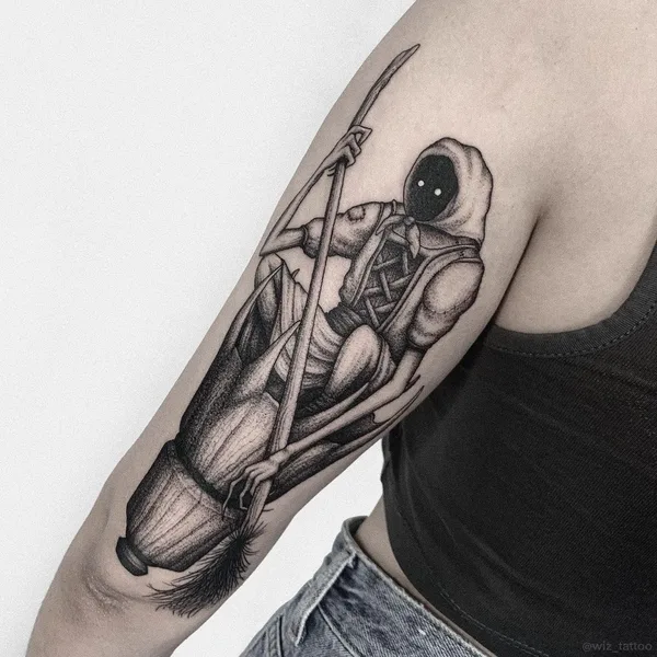 Хоррор tattoo by Женя Wiz in Санкт-Петербург