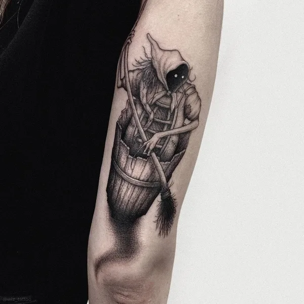 Хоррор tattoo by Женя Wiz in Санкт-Петербург