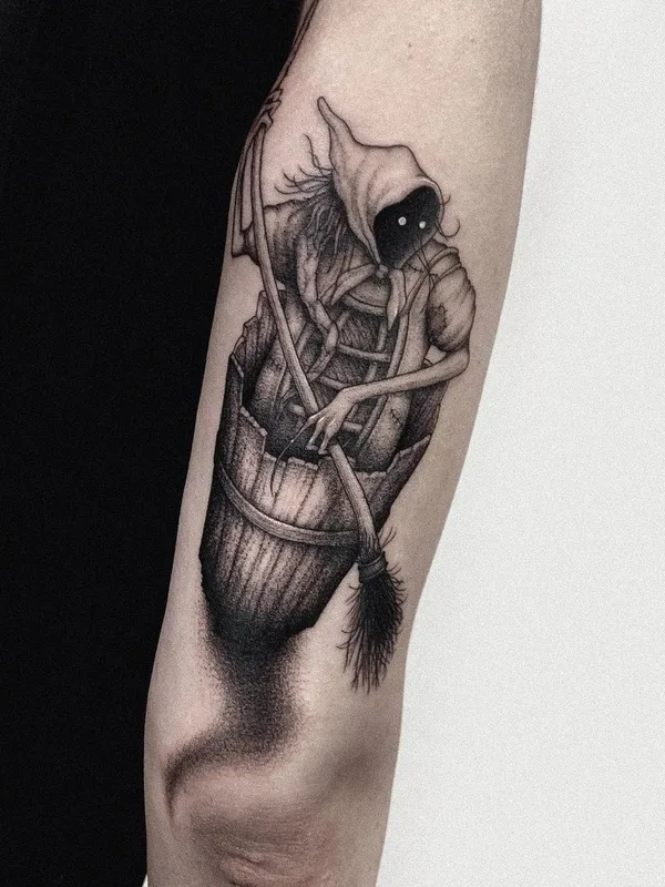 black and grey blackwork татуировка на forearm #44268 | Тату мастер Женя Wiz