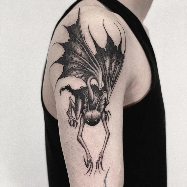 Хоррор tattoo by Женя Wiz in Санкт-Петербург