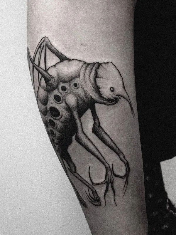 black and grey blackwork татуировка на forearm #44272 | Тату мастер Женя Wiz