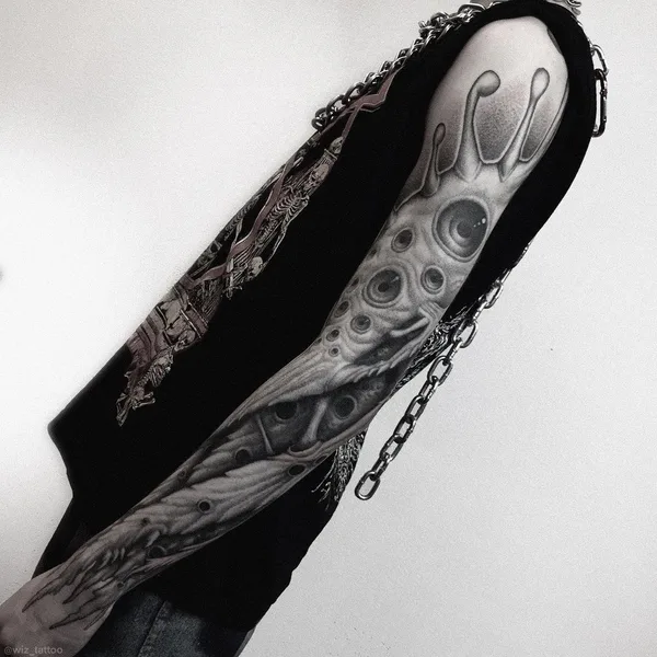 Хоррор tattoo by Женя Wiz in Санкт-Петербург