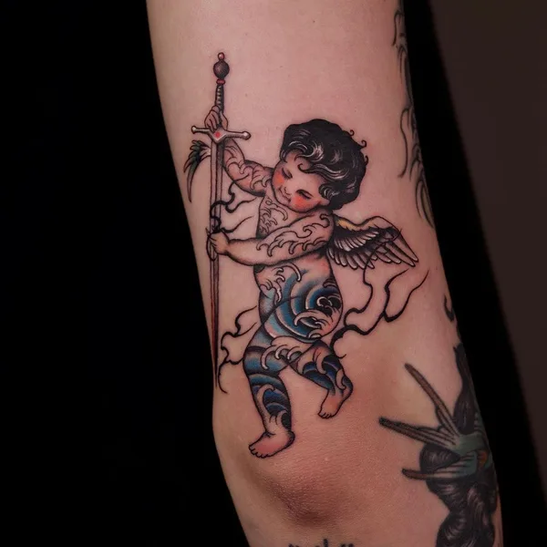 Old School tattoo by Rohatattoo in Busan