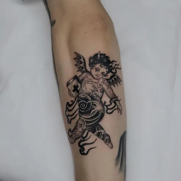 Old School tattoo by Rohatattoo in Busan