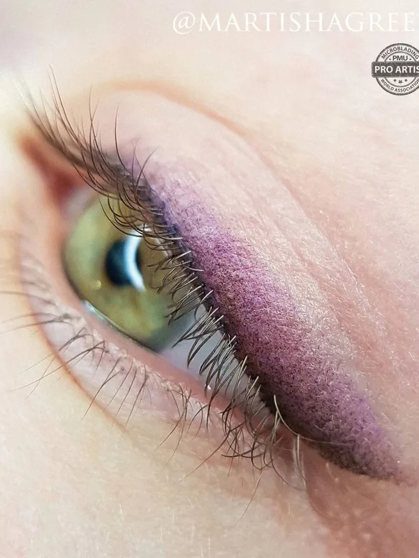 female color fineline татуировка на eye #27825 | Тату мастер Марта Грин