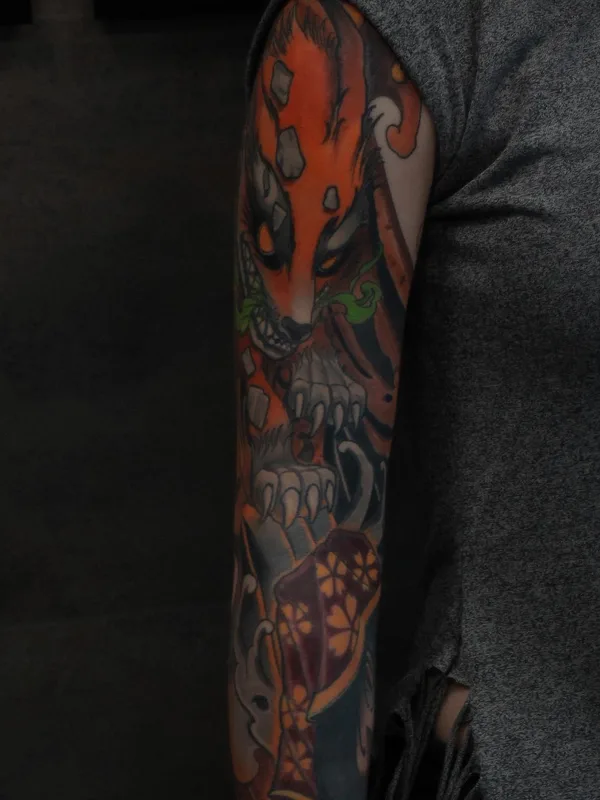 color japanese татуировка на full sleeve #50103 | Тату мастер Никита Новиков