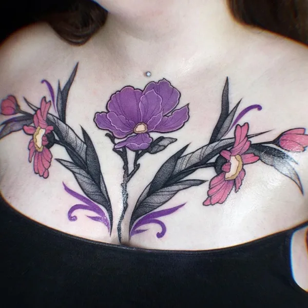 neotraditional tattoo by Анастасия Паутова in Новосибирск