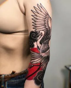 black and grey japanese tatuaje en full sleeve #50132 | Tatuador Анастасия Паутова