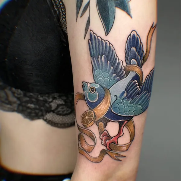 neotraditional tattoo by Анастасия Паутова in Новосибирск