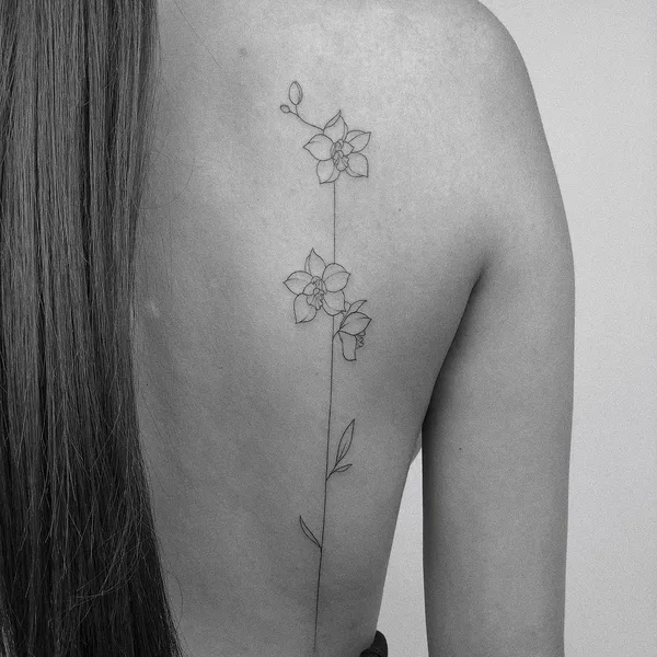 Fine Line tattoo by Валерия in Казань
