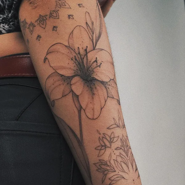 Fine Line tattoo by Валерия in Казань