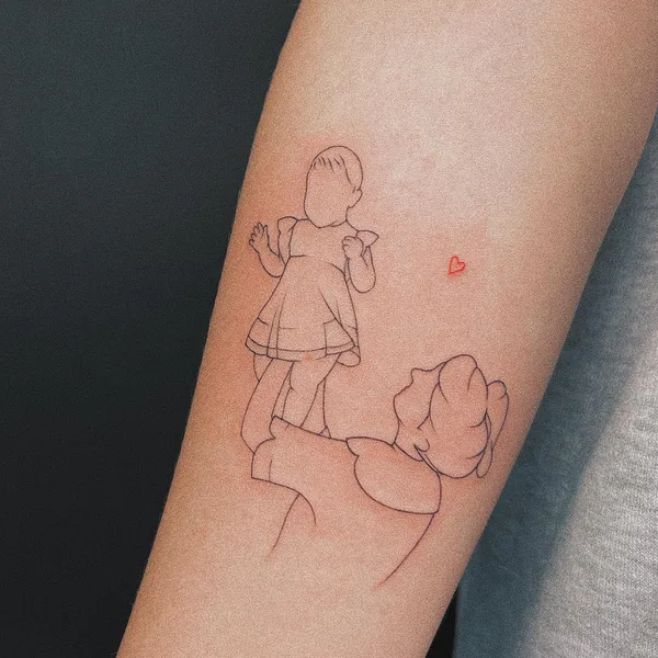 Fine Line tattoo by Валерия in Казань