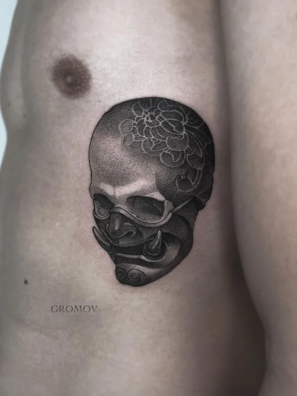 male black and grey black and grey татуировка на chest #50241 | Тату мастер Владислав Громов