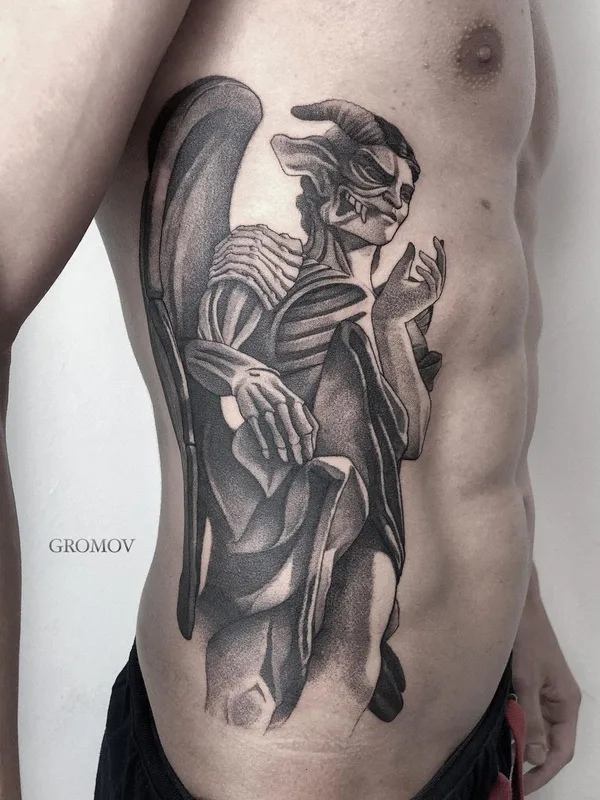 male black and grey black and grey татуировка на side #50229 | Тату мастер Владислав Громов