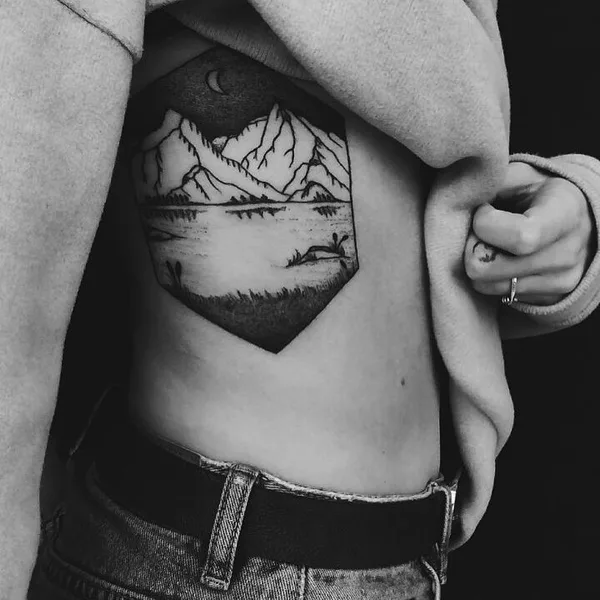 Graphic tattoo by Юля Белова in Казань