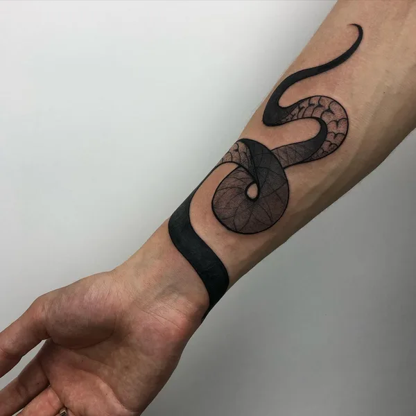 Graphic tattoo by Юля Белова in Казань