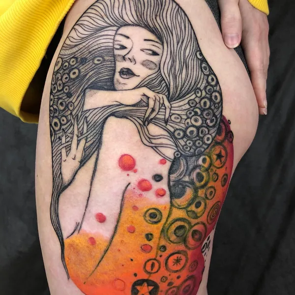 Graphic tattoo by Юля Белова in Казань