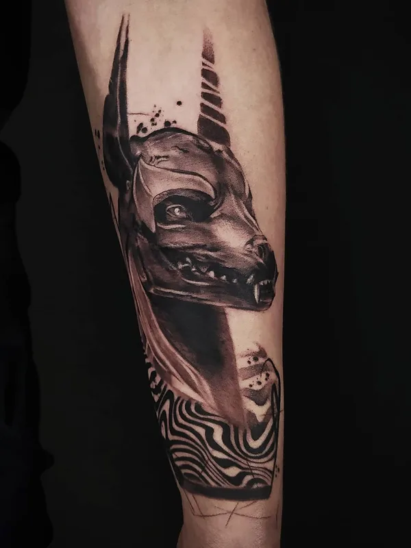 black and grey black and grey tattoo on forearm #50294 | Tattoo Artist Артем