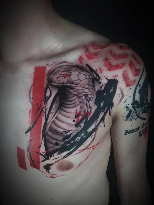 male color realism tattoo on chest #50297 | Tattoo Artist Артем