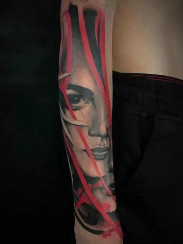 female color realism tattoo on forearm #50302 | Tattoo Artist Артем