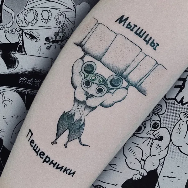 Аниме tattoo by Роман in Казань