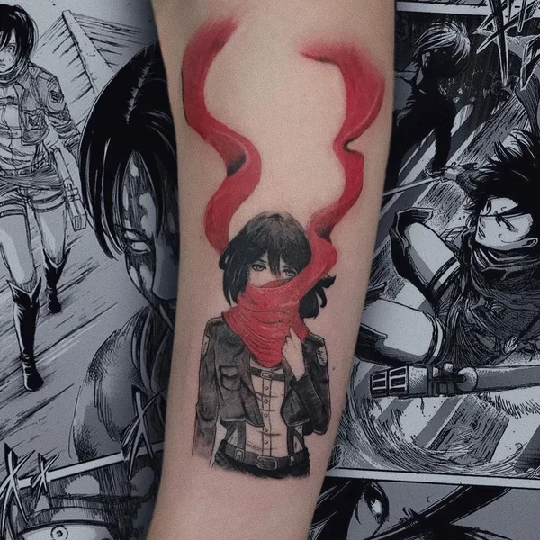 Аниме tattoo by Роман in Казань