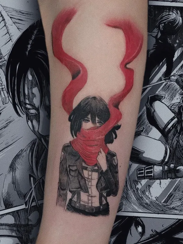 color anime tatouage sur forearm #50308 | Artiste tatoueur Роман