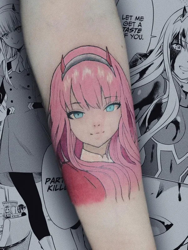 color anime tatouage sur forearm #50309 | Artiste tatoueur Роман