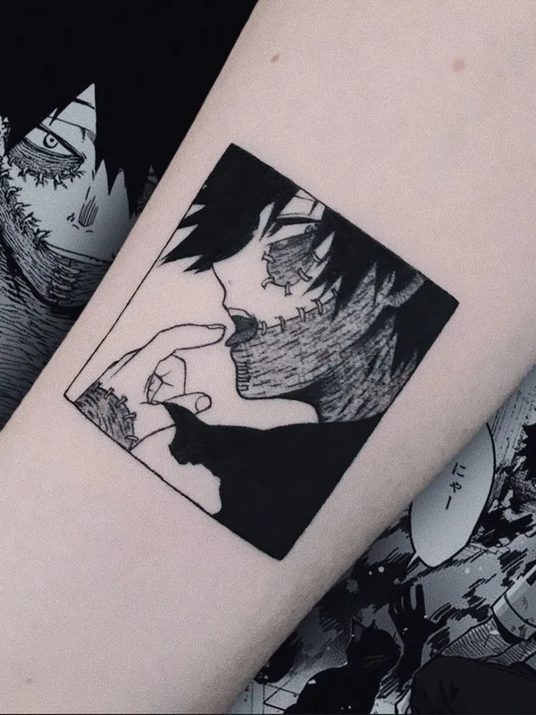 black anime tatouage sur forearm #50316 | Artiste tatoueur Роман