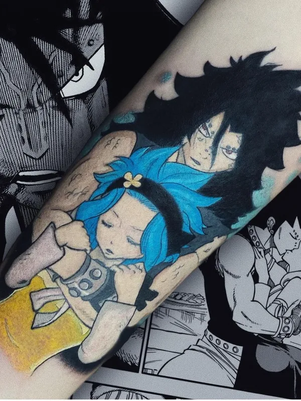 color anime tatouage sur forearm #50312 | Artiste tatoueur Роман