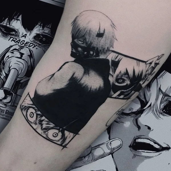 Аниме tattoo by Роман in Казань