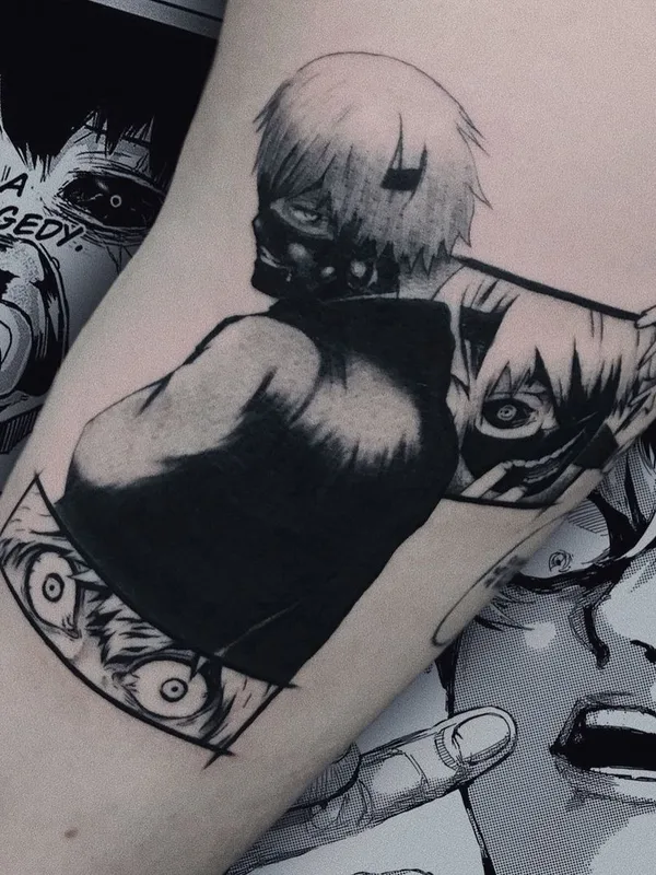 black anime tatouage sur forearm #50313 | Artiste tatoueur Роман
