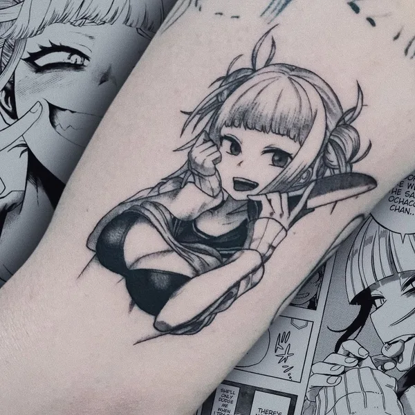 Аниме tattoo by Роман in Казань