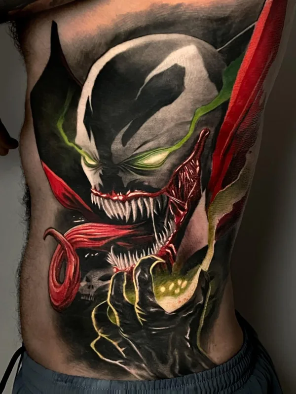 male color realism Tatuaggio su side #50328 | Tatuatore Никита Ерахтин