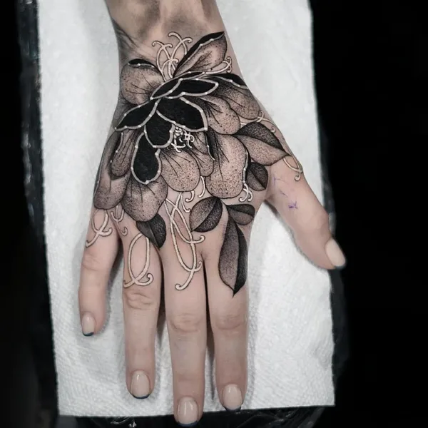 Graphic tattoo by Boris Bianchi in Miami