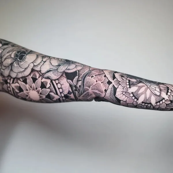 Graphic tattoo by Boris Bianchi in Miami