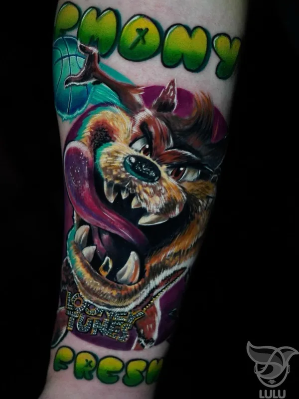 color cartoon татуировка на forearm #63951 | Тату мастер @lulutattooart