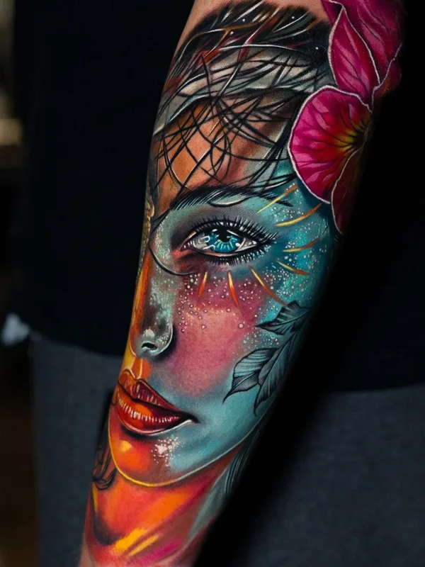 female color realism татуировка на forearm #63956 | Тату мастер @lulutattooart