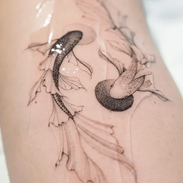 Fine Line tattoo by Karry Ka-Ying Poon in Miami