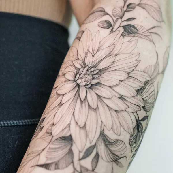 Fine Line tattoo by Karry Ka-Ying Poon in Miami