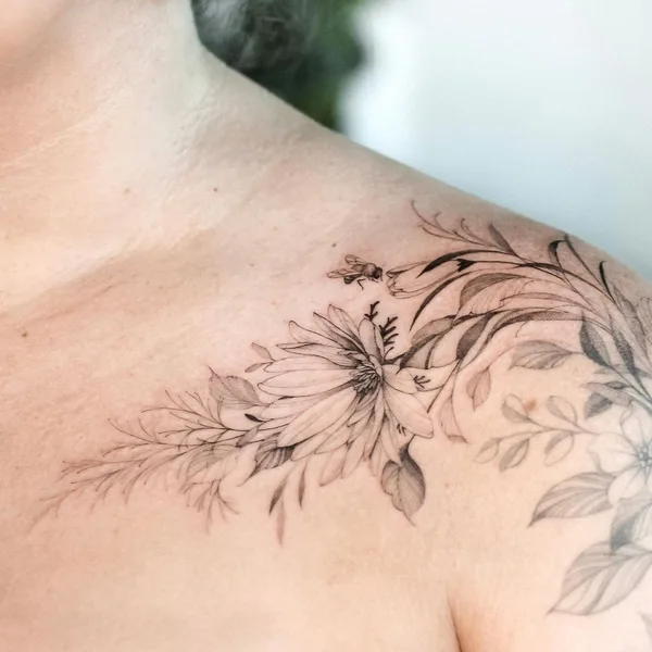 Fine Line tattoo by Karry Ka-Ying Poon in Miami