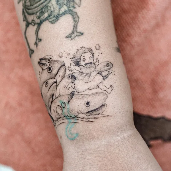 Fine Line tattoo by Karry Ka-Ying Poon in Miami