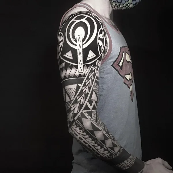 Polynesian tattoo by @javieracero in Miami