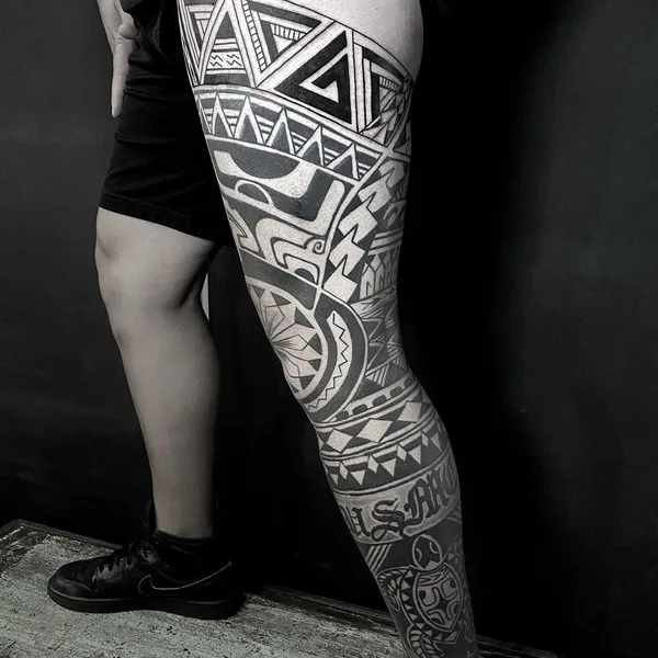 Polynesian tattoo by @javieracero in Miami