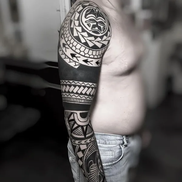 Polynesian tattoo by @javieracero in Miami