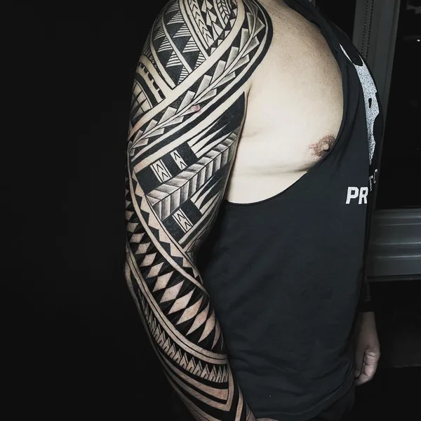 Polynesian tattoo by @javieracero in Miami
