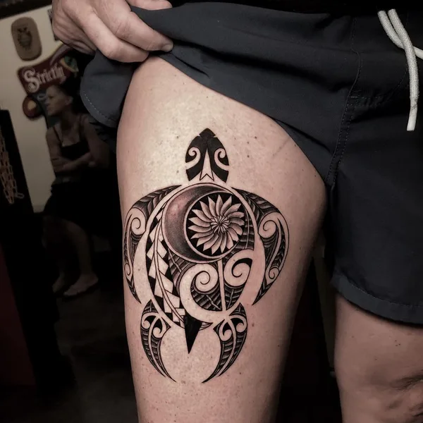 Polynesian tattoo by @javieracero in Miami