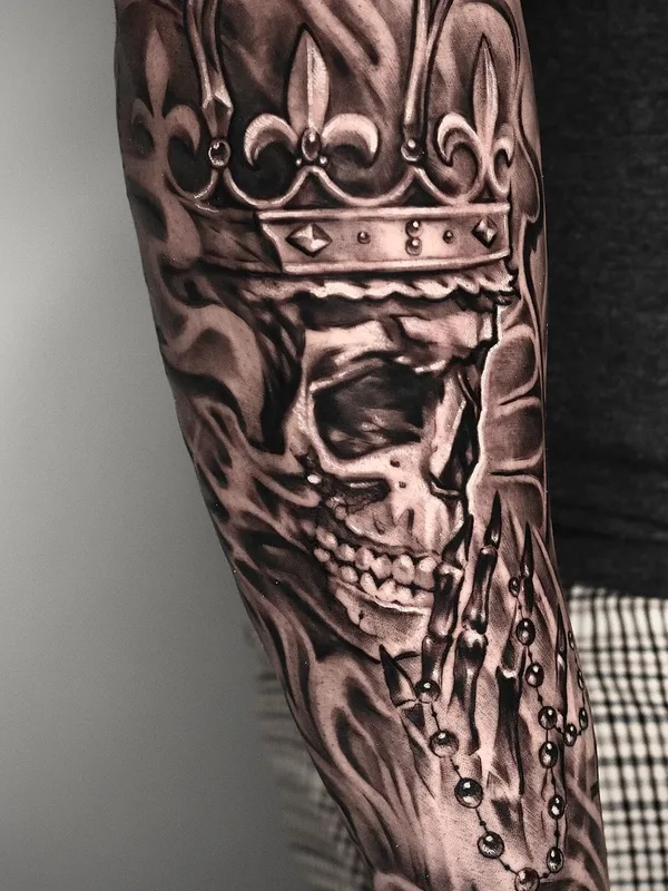 black and grey black and grey татуировка на forearm #64019 | Тату мастер @ikova_ink