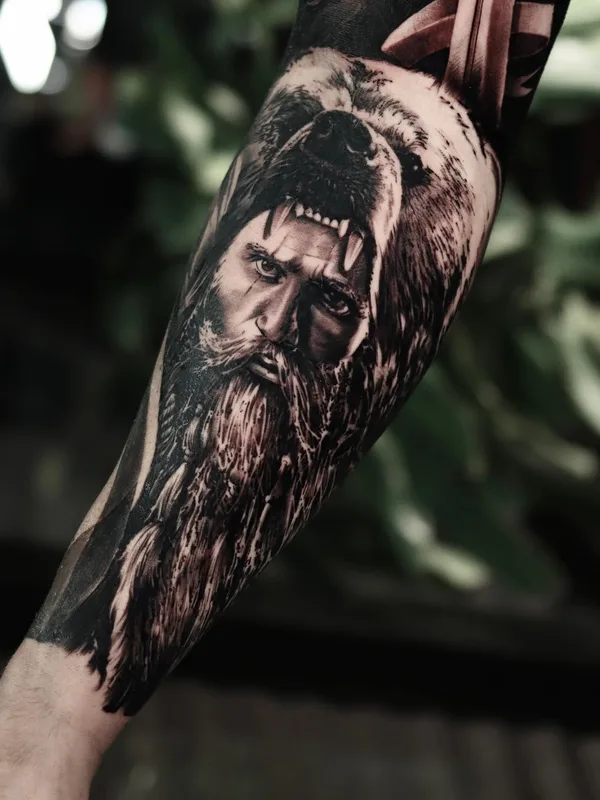 black and grey realism tattoo on full sleeve #64027 | Tattoo Artist Fabiano Nogarolli